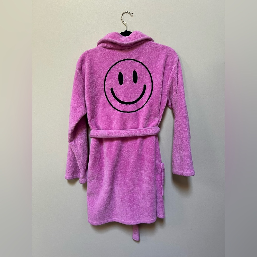 Victoria’s Secret VS Pink XS/S Smiley Face Fluffy Short Robe